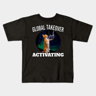 CAT LIGHTNING GLOBAL TAKEOVER ACTIVATING Kids T-Shirt